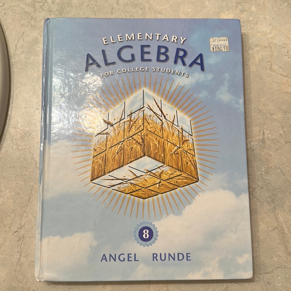 Elementary Algebra Angel Runde ! 8th edition!